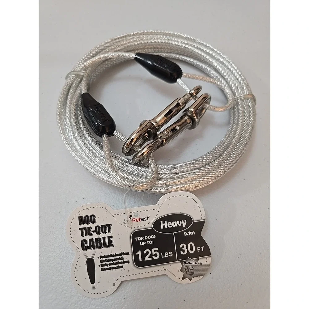 Petest Dog Tie-Out Cable 125 Lbs. 30 Ft.